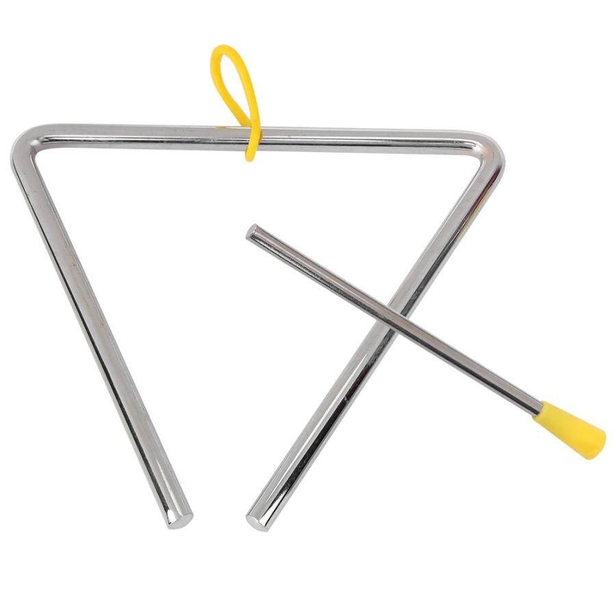 Orff instrument trekant høj kvalitet musikalsk 6in stål instrument med gul bøjle til børn