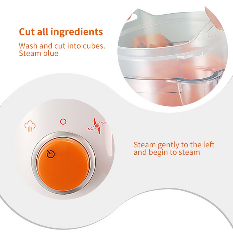 Multifunktionel madprocessor kværn damper småbørn purerer saftpressning omrøring baby fodring madproducent sund mølle maskine