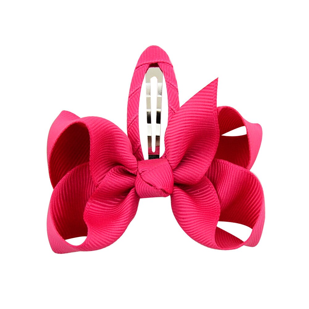 Sweet Top Hair Clip Grosgrain Ribbon Hair Bow Barrettes For Girls Princess Flower Headband Headwear Kids Hair Accessories: Color 14