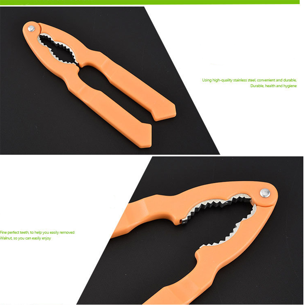 Crack almond Walnut Pecan Hazelnut Sheller Clip Tool Hazel Filbert Nut Kitchen Nutcracker Clamp Plier Cracker Nut Opener metal