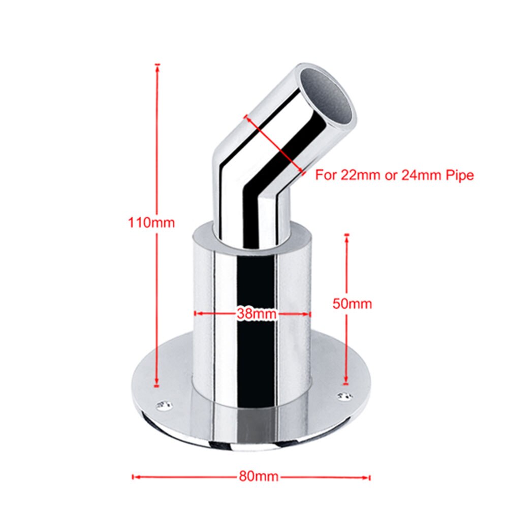 FDIK 24mm Exhaust Fitting Tube Pipe Diesel Heater Socket Kit Thru Hull Boat Car Truck Ventilation Adapter Stainless Steel 316