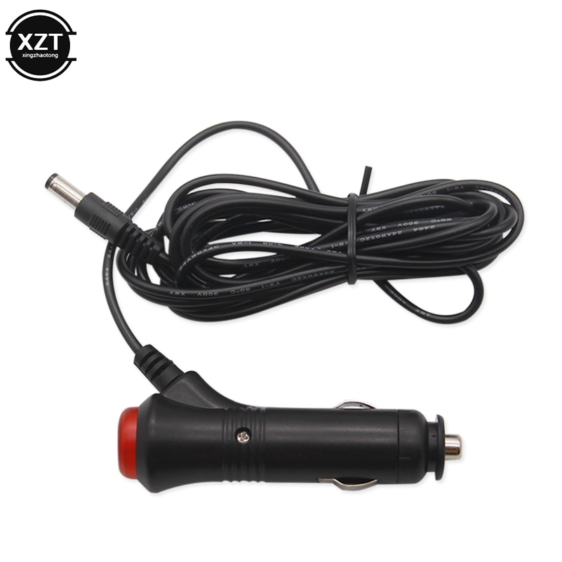 Koper 3m Auto Adapter Oplader Sigarettenaansteker Plug Netsnoer Socket/Plug/Connector LED Schakelaar 12V 24V 5.5mm * 2.1m