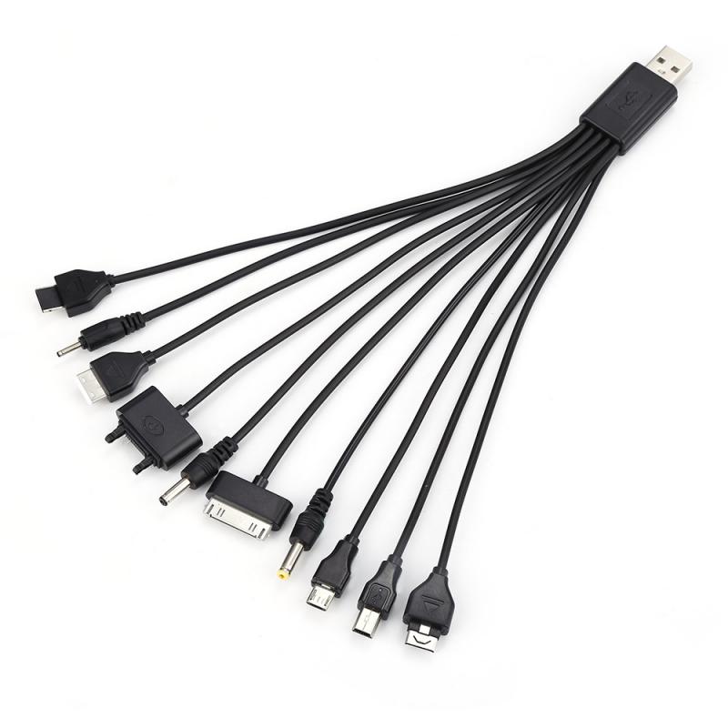 charging USB Cable Multi Pin Socket 10 in 1 Universal Multi Pin Transfer Charger Pin Connector Multiconector USB Data Cord Cable: Default Title