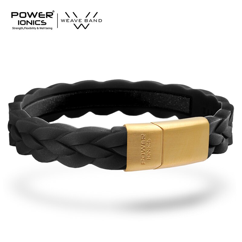 Power ionics 3000 ioner morandi farger herre dame armbånd armbånd balanse energi balanse menneskekropp fri gravering: Morandi svart-gull