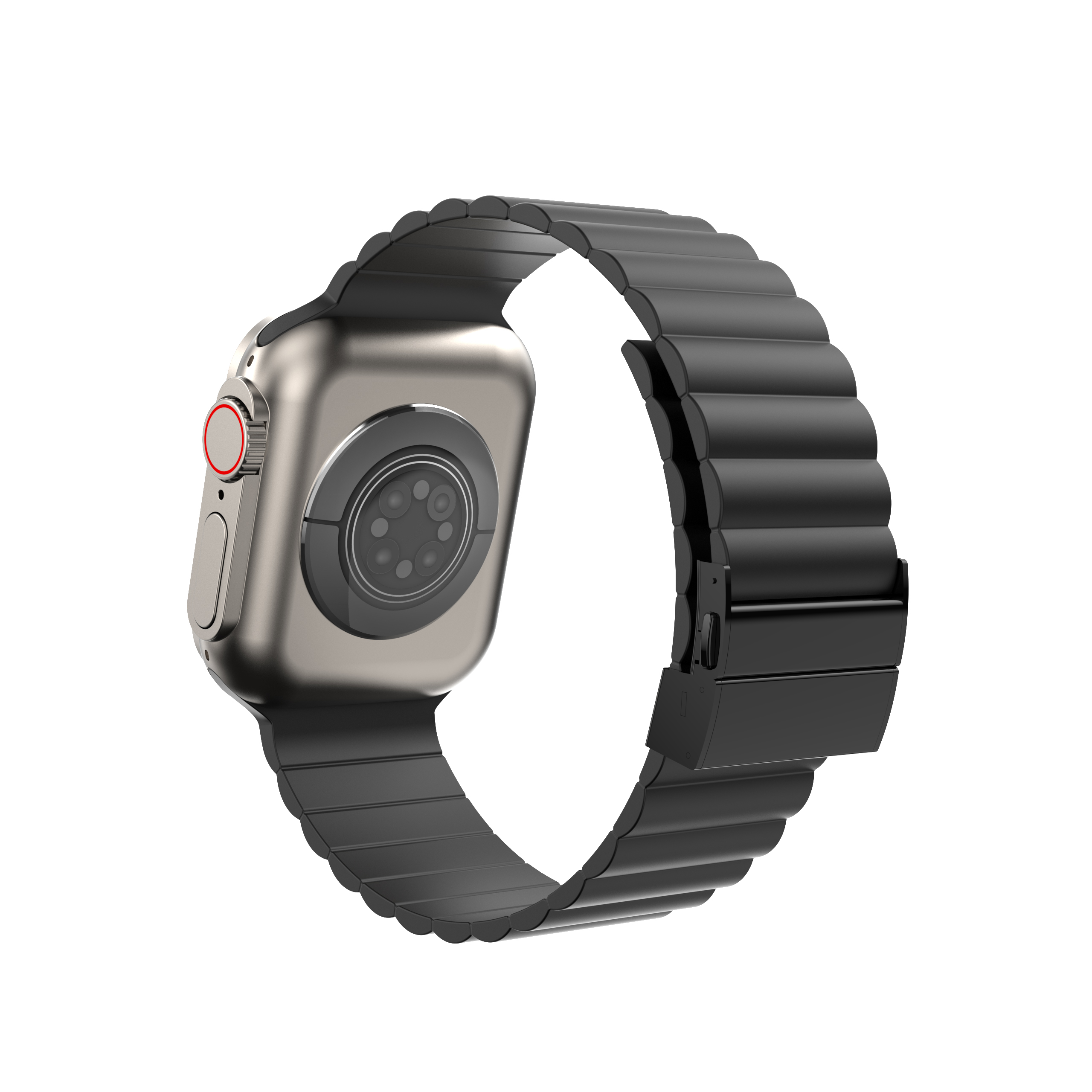 Siliconen band voor Apple Watch Band Ultra 2 49 mm 44 mm 45 mm 42 mm 41 40 mm Metalen gesparmband Iwatch Ultra 9 8 7 6 SE 5 4 Correa: S / White black