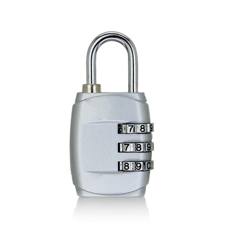 Mini Dial Digit Number Code Lock 3 Dial Travel Padlock Password Lock For Luggage Suitcase Baggage Toolbox Gym Locker Metal Code: 2