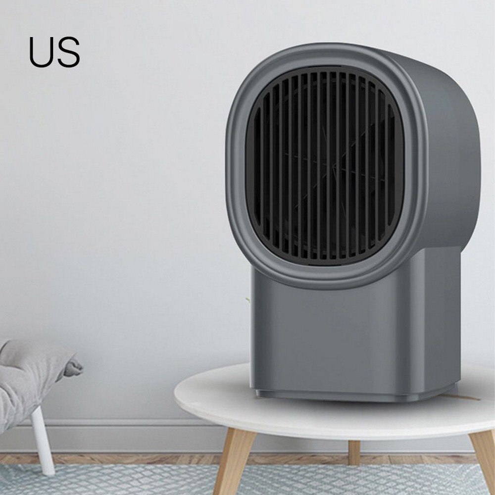 110-220V Mini Electric Air Heater Powerful Warm Blower Fast Heater Fan Stove Radiator Room Warmer for Home Office Warm Heater: Gray US
