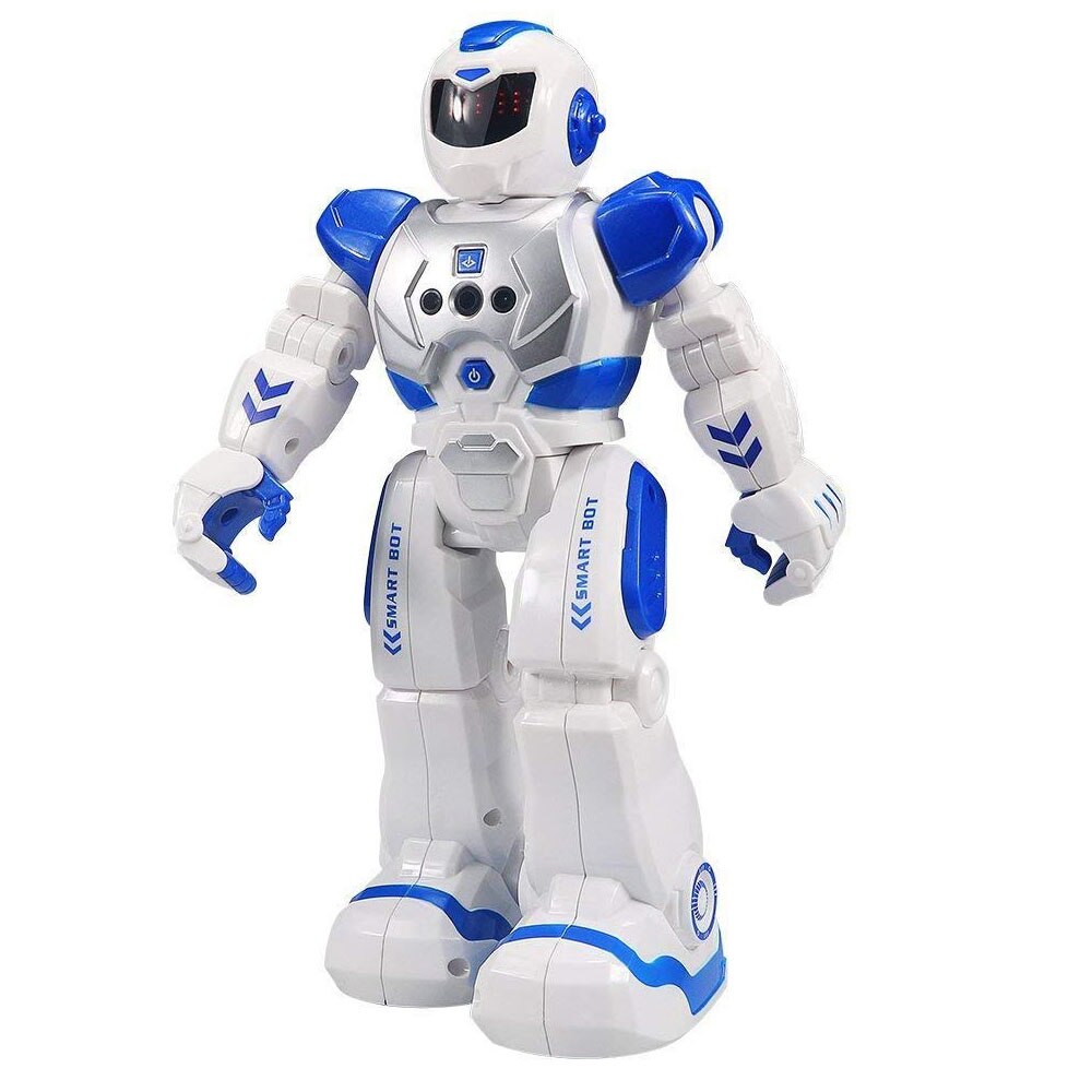 Afstandsbediening Robot Voor Kinderen Ligent Programmeerbare Robot Met Infrarood Controller Speelgoed, Dansen, Zingen, Led Ogen Rood: blue