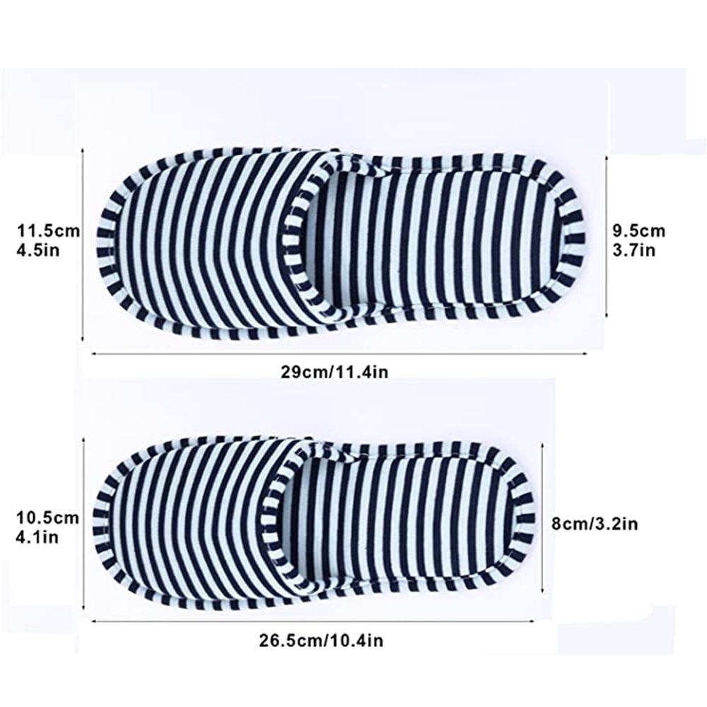 2 Pairs Foldable Travel Slippers with Storage Bag, Woman & Man Home/Travel/Hotel/Guest/Spa Slippers Anti-Slip, Non-Disposable