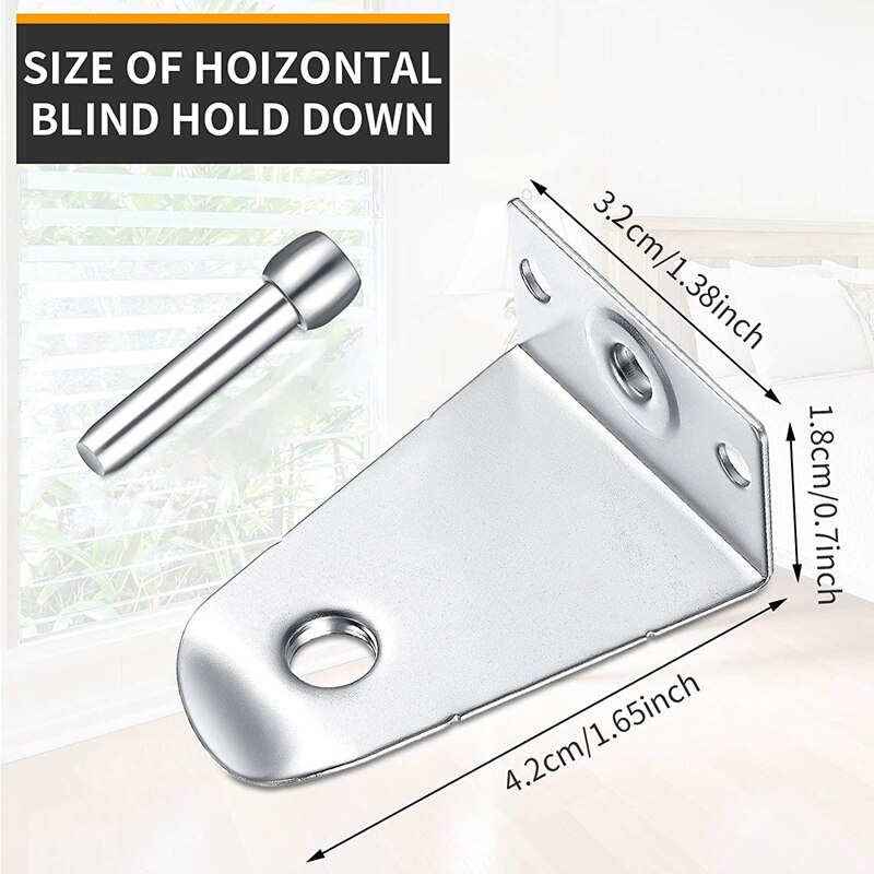 Metal Hold Down Brackets And Pins, Blind Brackets Blind Holder Replacements For Horizontal Blind Shades Window