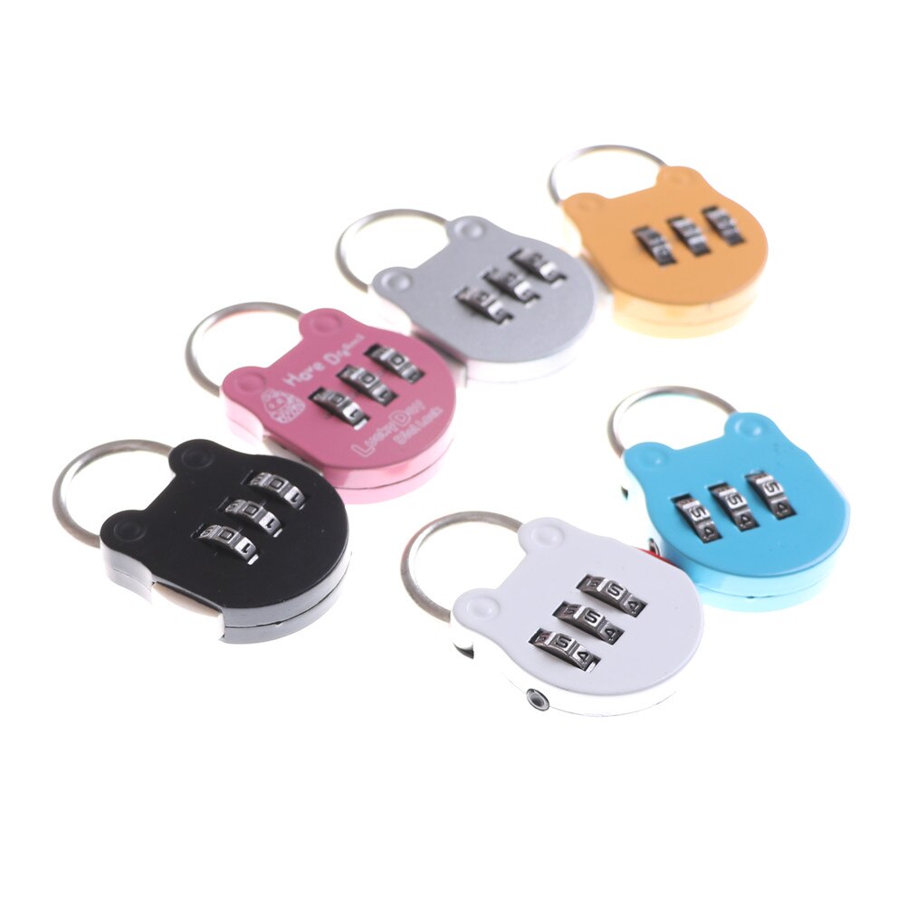 2pcs/lot Safe Cartoon Mini Digital Digit Password Padlock Briefcase Luggage Gym Lock 49*28mm: Default Title