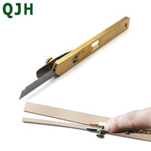 Cuchilla para cortar cuero, duradera, 1 Uds., DIY, herramientas de corte de cuero, cuchilla para manualidades, Cuchilla de recorte de cobre con hoja de cuero