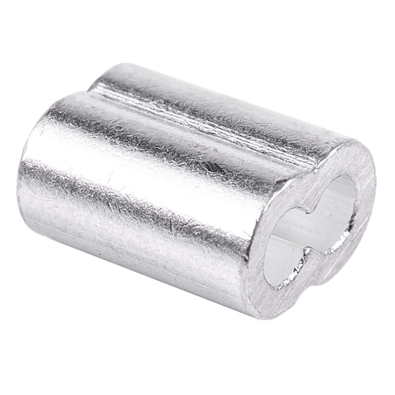 100 stk 1/16- tommer wire reb aluminium ærmer klip fittings kabel krymper & 100 stk 2.5mm