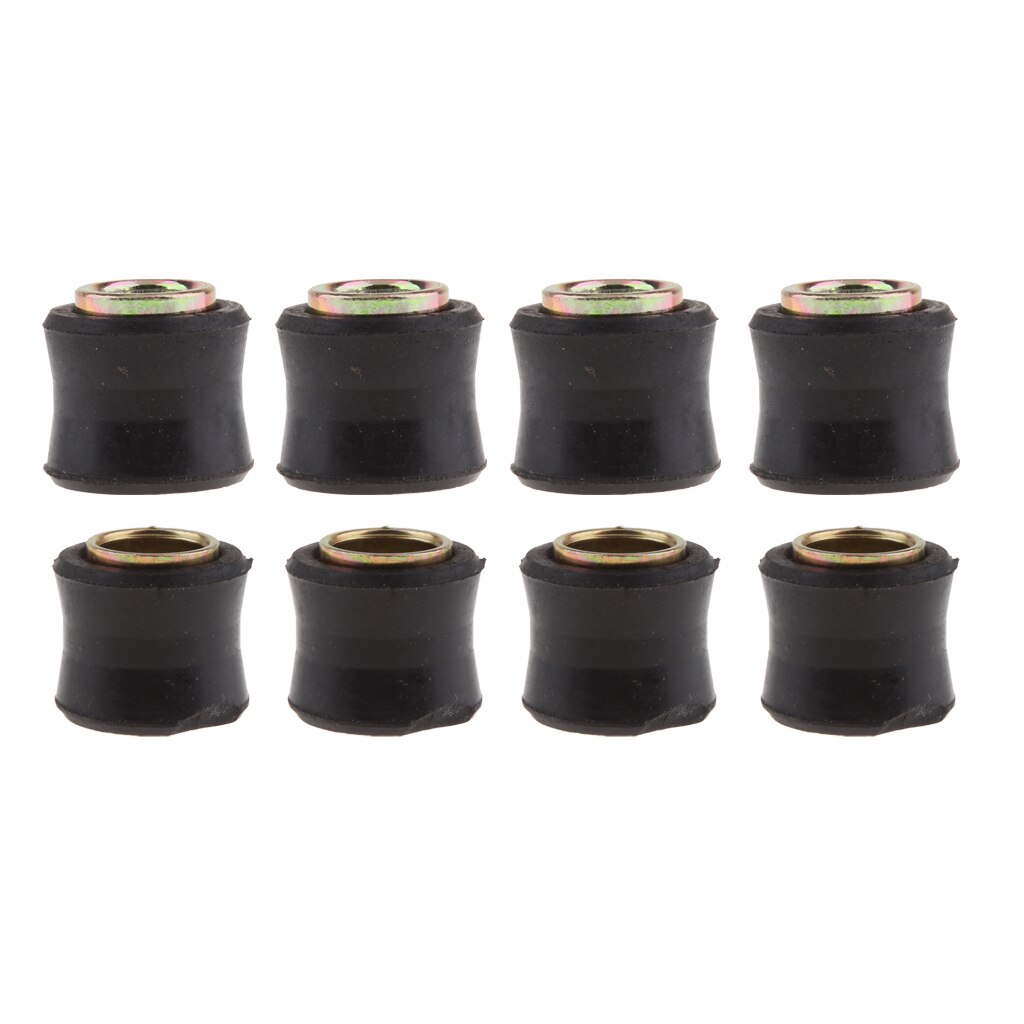 8 pack motorcykel stötdämpare upphängning bussning gummibussning 12mm 10mm