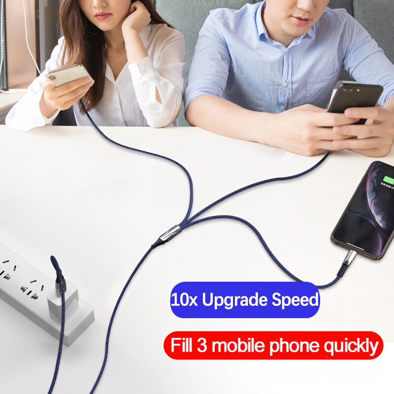 5A szybkie ładowanie 3 w 1 kabel USB Multi szybka ładowarka mikro USB typ C kabel dla iphone'a dla samsunga dla Xiaomi Huawei Oneplus