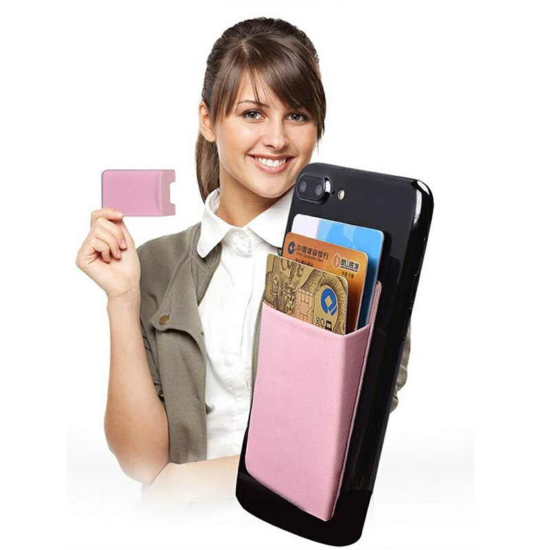 Étui porte-cartes en Lycra élastique de 3M, portefeuille pour cartes de téléphone, Business Credit porte-carte d'identité, adhésif de poche pour femmes et hommes