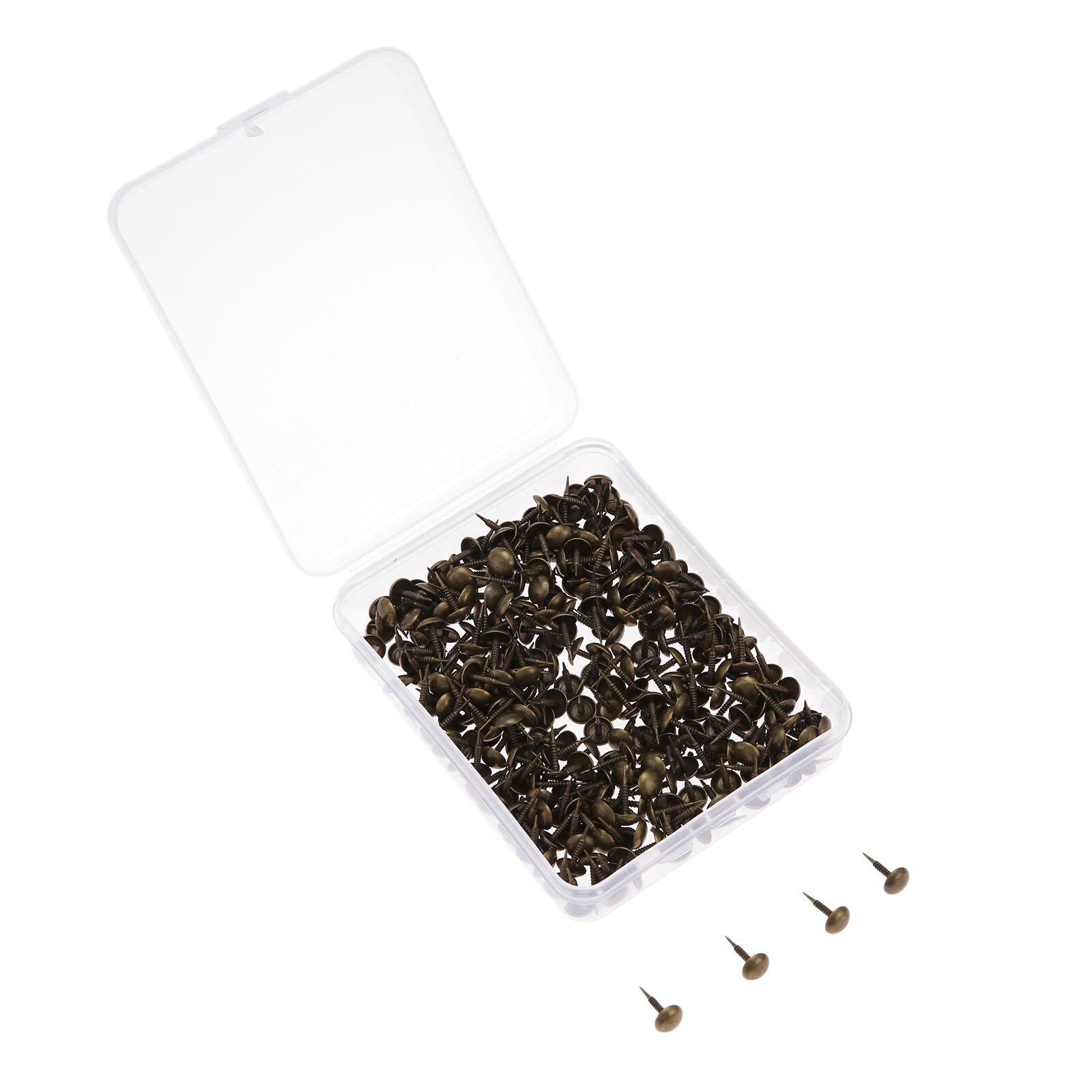 300 st 8*15mm klädsel spik smycken trälåda möbler tack stud knäppnål dörrnagel klädsel stift hantverk + förvaringslåda