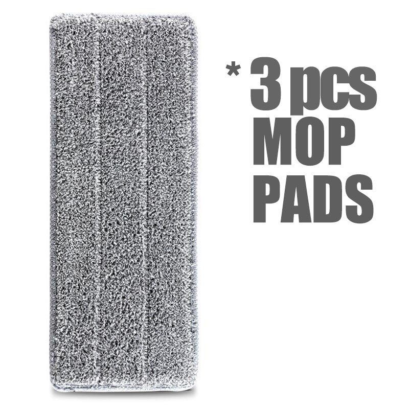 SDARISB Microfiber Mop Floor Cleaning Hardwood Hand Free Washing Mop Laminate Tile Floor Cleaner Mop Dry Wet Mop Cleaning Tools: 3 pcs rags