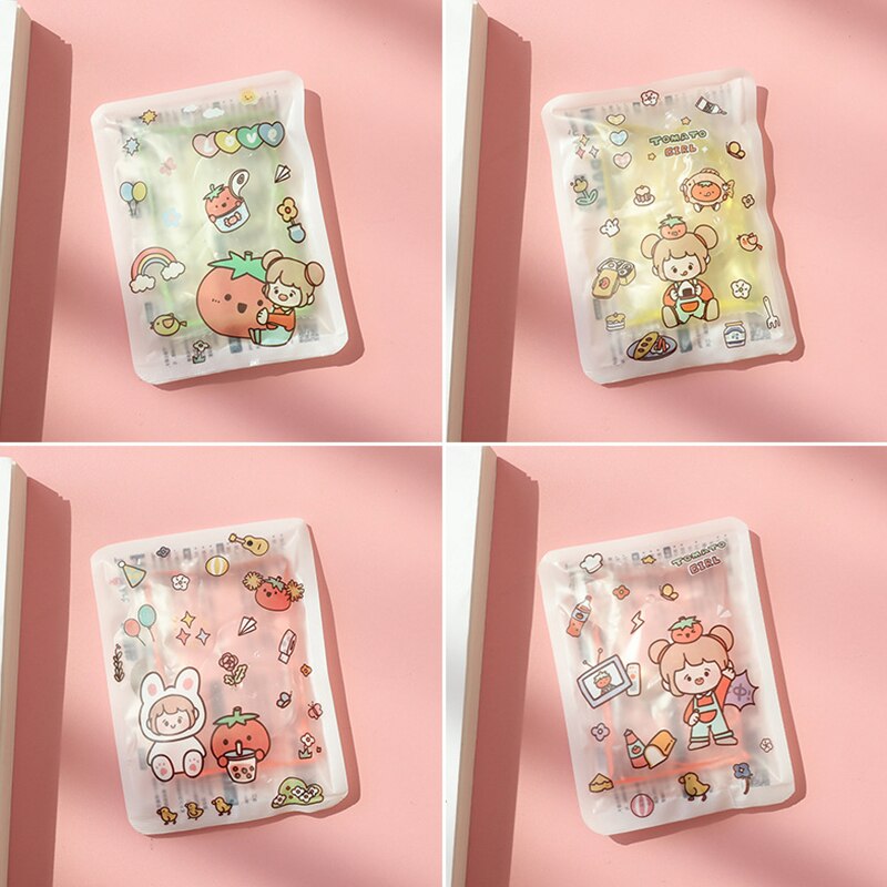 Heating Gel Hand Warmer Reusable Pack Pad Hand Warmer Liquid Cover Mini Portable for Girls Winter AC889: tomato girl (random 