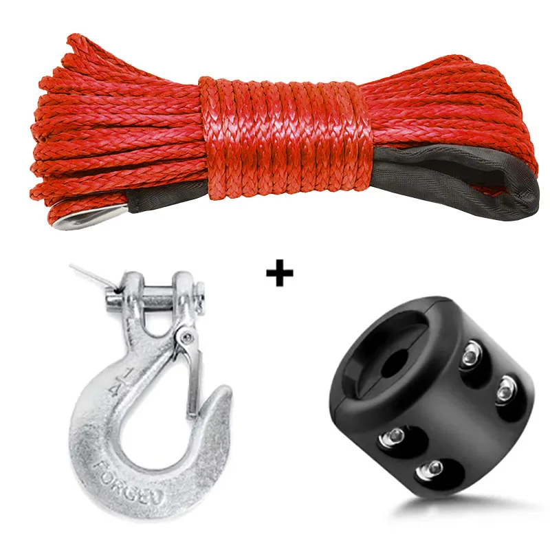 7700LBs Windenleitung Kabel Seilwinden Abschlepphaken Stopper Gummi für ATV SUV UTV LKW Offroad Zubehör: Braun