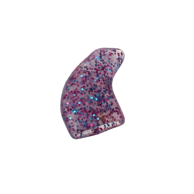 20 stuks zachte nagelkapjes voor kattenklauwcontrole poten los + lijm met glitter paars m & 20 stuks transparant