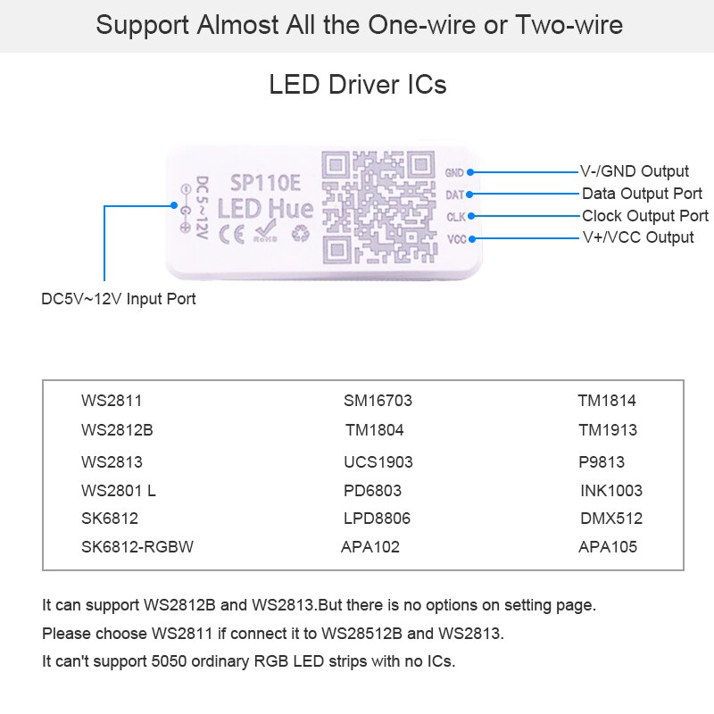 SP110E Bluetooth Pixel Controller Led Licht Dimmer Led Remote Controller Für LED-Pixel Streifen Licht WS2812B WS2811 UCS1903