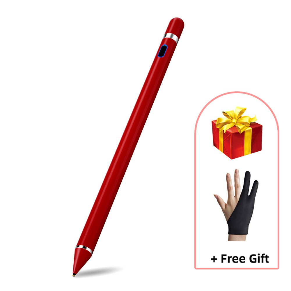Active Stylus Pen Universal Capacitive Touch Screen Pencil for IOS/Android Tablet Mobile Phones Writing Drawing for iphone x xr: Red pen