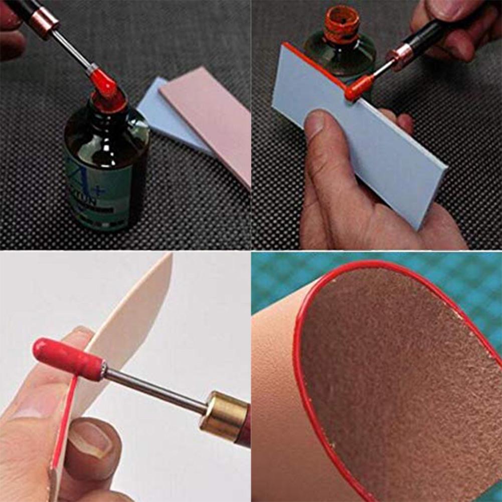 Brass Head Leather Edge Oil Gluing Dye Pen Applicator Speedy Paint Roller Tool for Leather Craft Tools Oil Pen Edge Processing