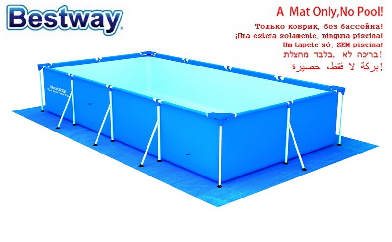 P 58102 bestway 445 x 254cm mattor 175 " x100 " markduk ger extra skydd mot botten av poolen ingen pool
