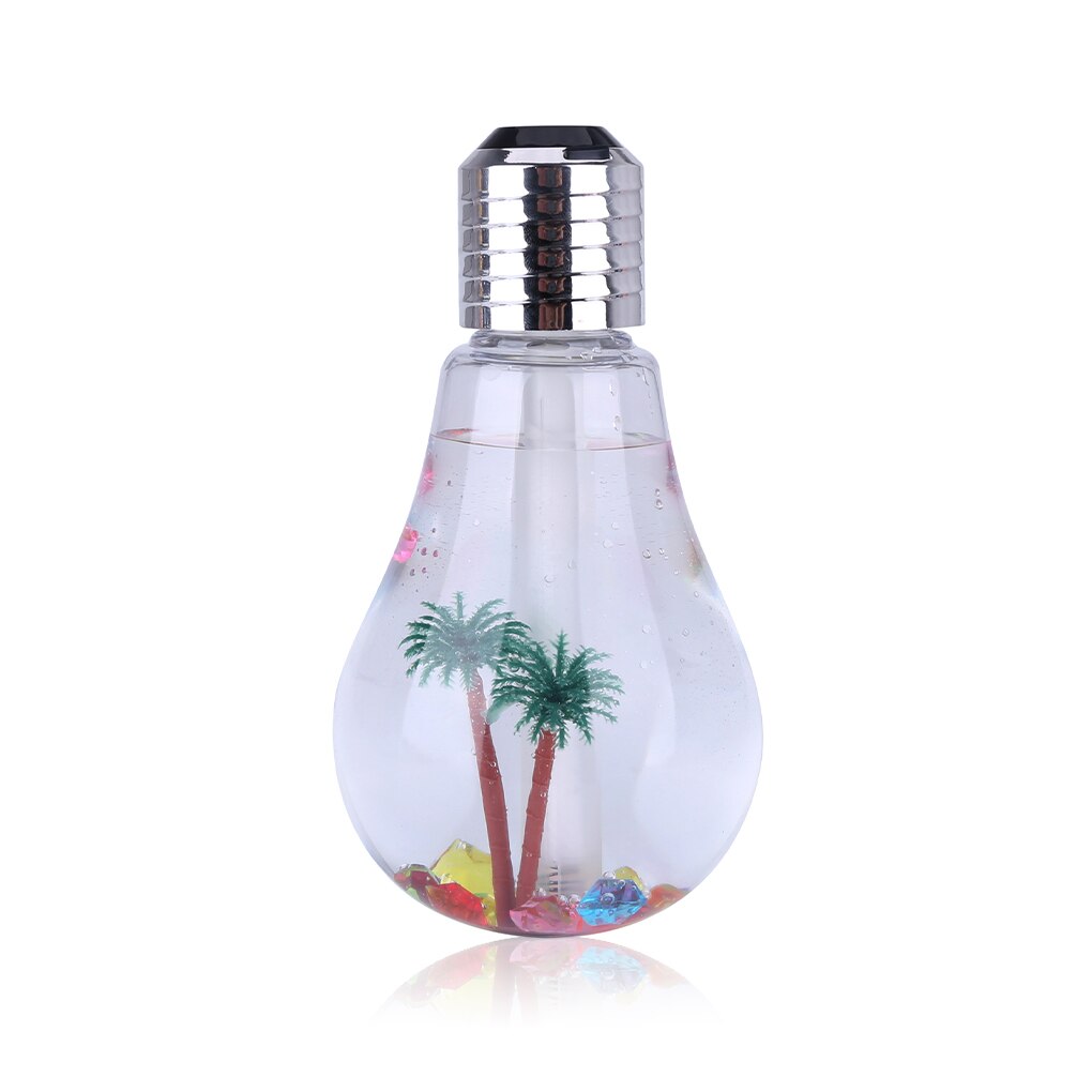 400ml USB Air Humidifier Bulb Humidifier Colorful LED Night Lamp Essential Oil Diffuser for Home Office: 02B