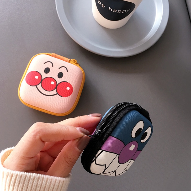 Cute Cartoon Mini Chiusura Lampo caso Duro Della Cuffia Portatile Auricolari Sacchetto Della scatola Auricolare Sacchetto Di Immagazzinaggio Caso di Protezione USB Cable Organizer