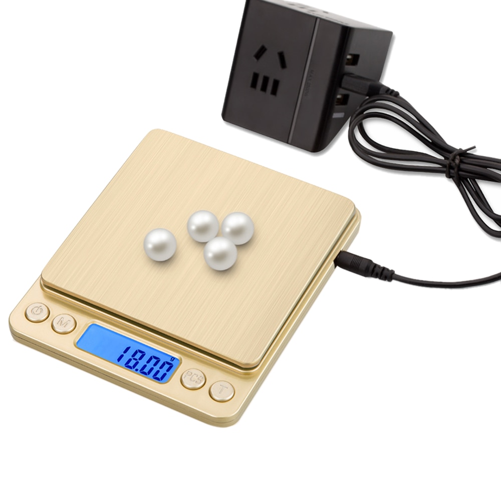 Stainless steel Digital Kitchen Scale 500g/0.01g High Accurate Food Baking Scale Electric Balance Bench weight scale gold