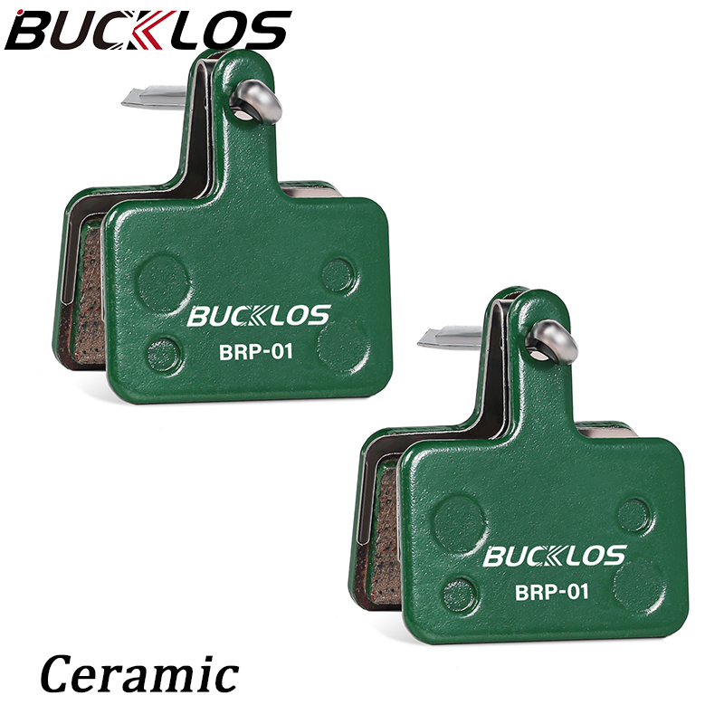 BUCKLOS Fit B01S pastilla de freno de disco resina semimetálica cerámica pastillas de bicicleta pastillas de frenos hidráulicos para SHIMANO MT200 MT400: Negro