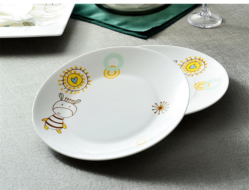 8 inch, bone china diner platen, leuke cartoon , keramische kids lader platen, buffet-gerechten voor chidren partij, servies