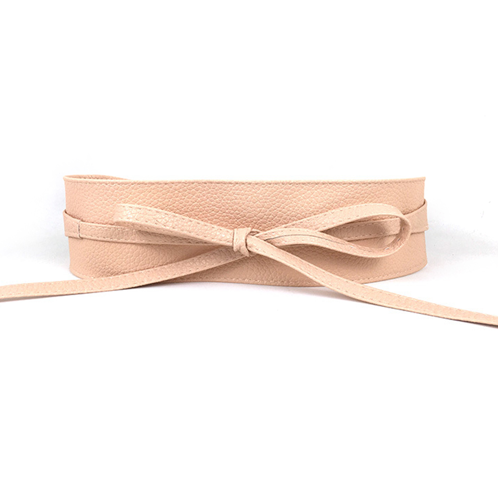 Dress Decor Wide Wrap Around Belt Corset Clothes Accessories Delicate Bowknot Tie Women Waistband Lightweight PU Leather