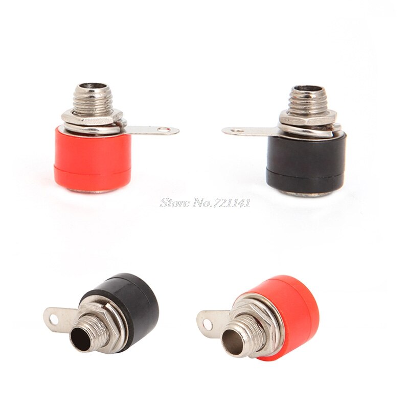 50pc 4mm Banana Panel Socket Test Probe Binding Post Nut Plug Jack Connector