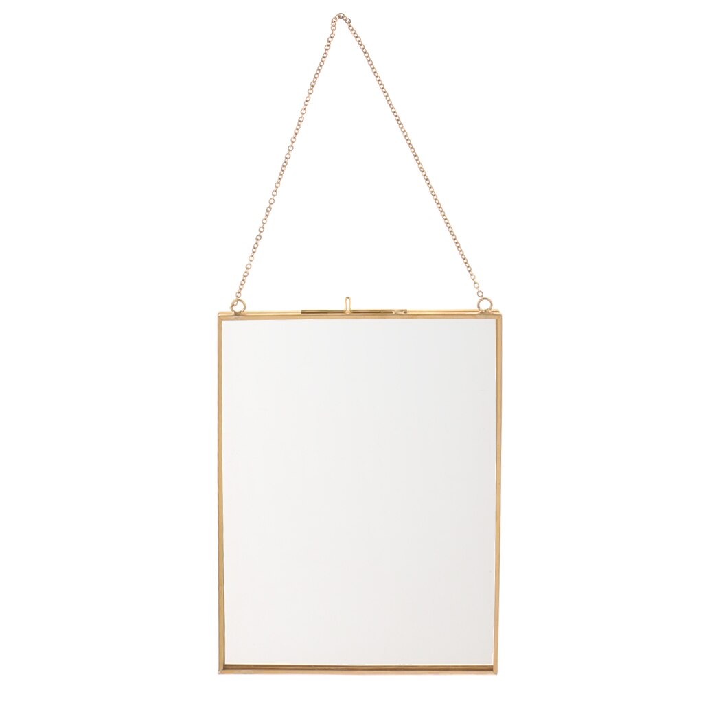 1 Piece Double Sided Glass Hanging Photo Frame Wall Frame Flower Plant Specimen Portrait Display Frame Holder: A 16x22cm