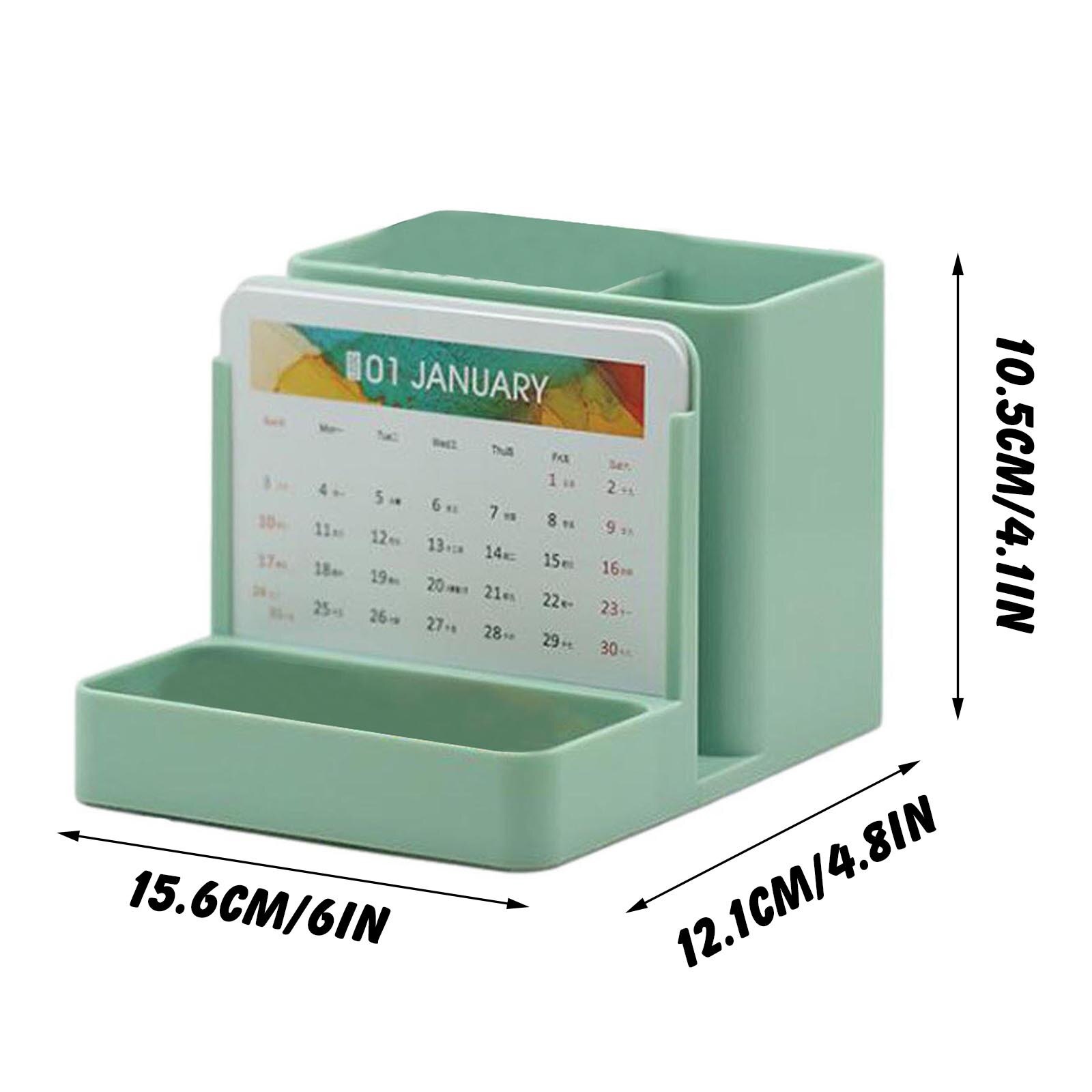 Plastic Kalender Organizer Pen Houder Kalender Opbergdoos Bureau Kalender Rangement Desk Organizer