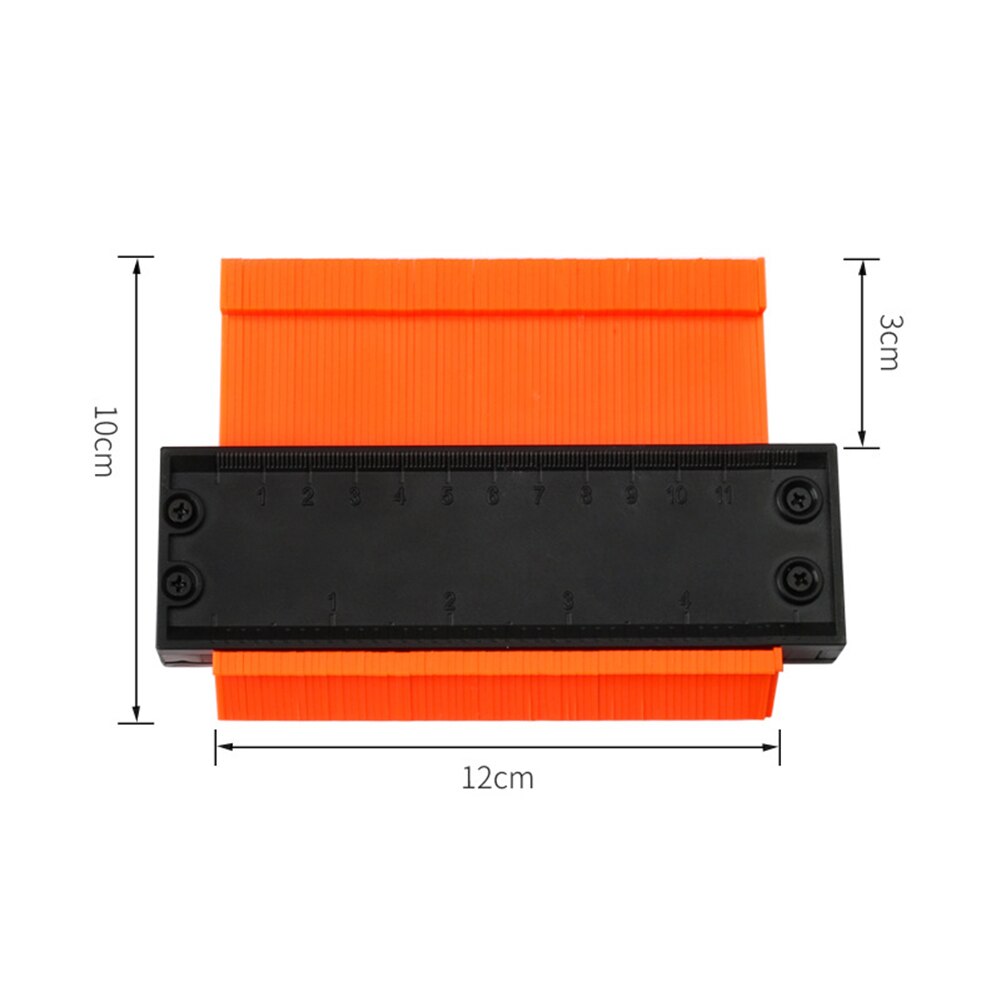 Plastprofil kopi konturmålere flisebelægning laminat standard træmarkeringsværktøj bærbart mål nøjagtigt værktøj: Orange a