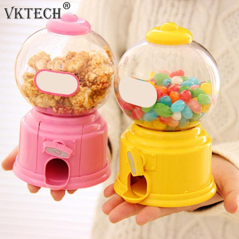 Mini máquina de dulces bonitos, dispensador de chicles, hucha para niños, juguete de Navidad, de cumpleaños, caja de dulces