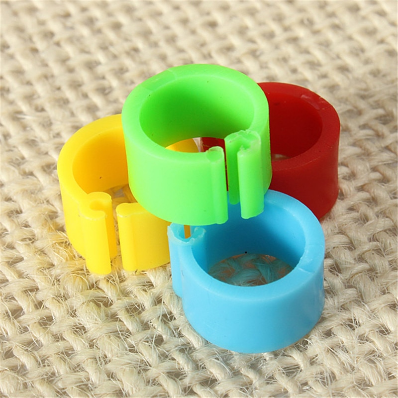 150 Pcs Multicolor Chicken Leg Bands Plastic 10mm Chicken Poultry Leg Rings PigeonGeese Quail Bird Ring Carry Tool Feeding