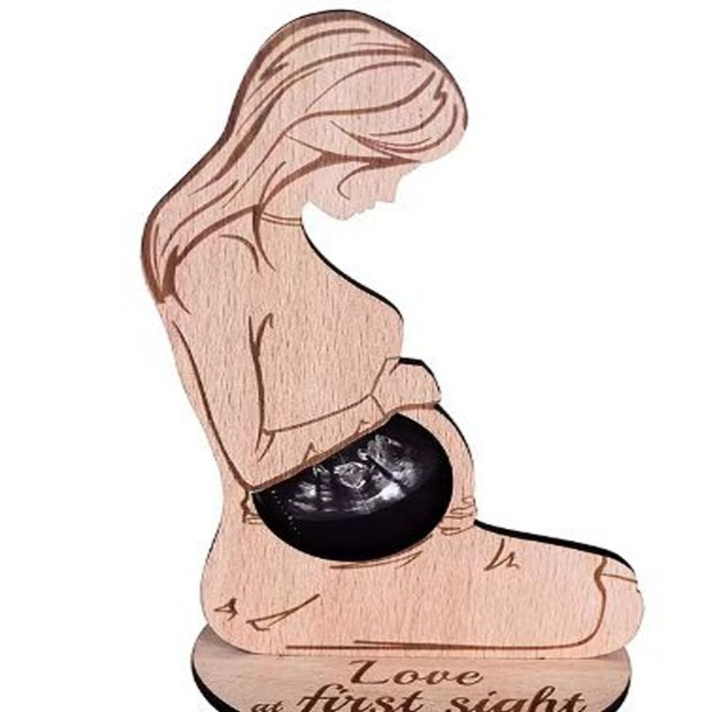 Holz Ultraschall Foto rahmen Handwerk DIY Baby Ultraschall Stand Zeichen handgemachte Baby Ultraschall Baby Geburtstag: verrotten