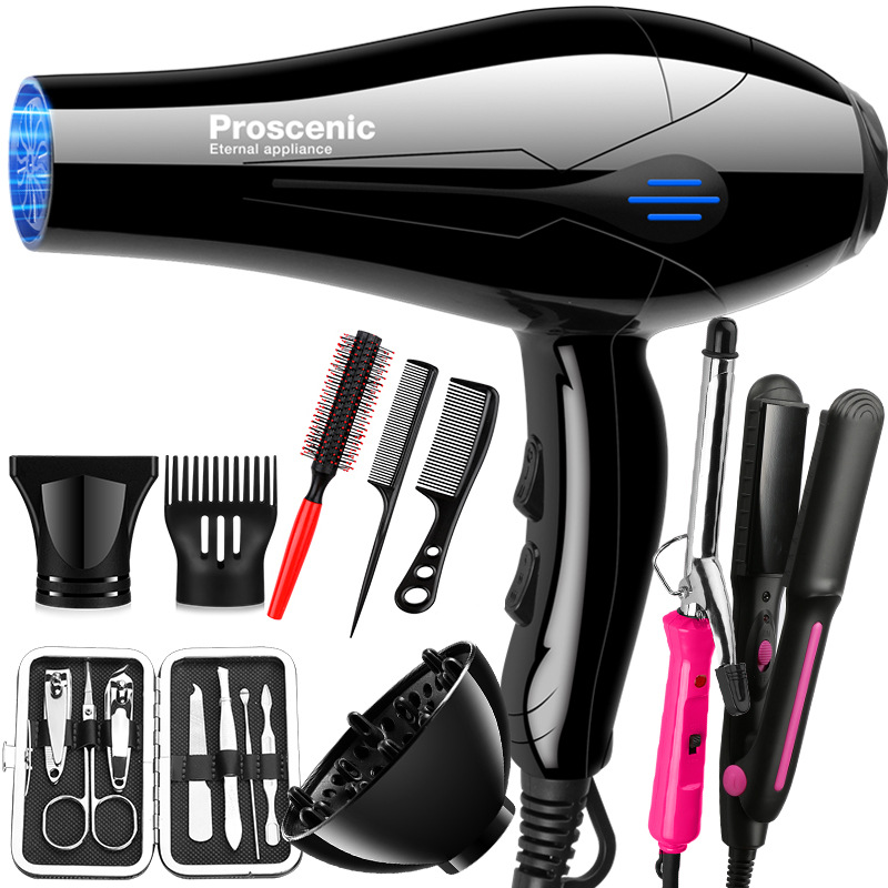 Hair dryer home high power hair salon barber shop dormitory and cold wind mute X-7723A: Full set / AU