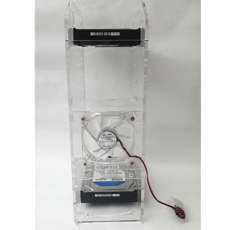 Estante de extensión de disco duro transparente DIY, 3,5 pulgadas, disco duro externo para ordenador de escritorio, HDD