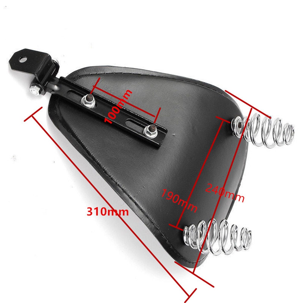 Asiento universal modificado para Harley, asiento individual de cuero con resorte, para motocicleta, Retro