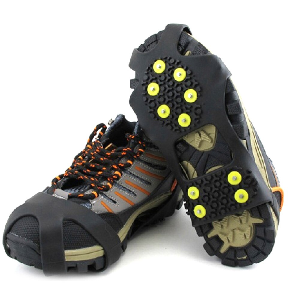 10 Nieten Anti-Schleudern Schuhe Schnee Eis Klettern Schuh Spikes Griff Steigeisen Stollen Überschuhe Radfahren Schnee Eis Steigeisen Zubehör 1Paare