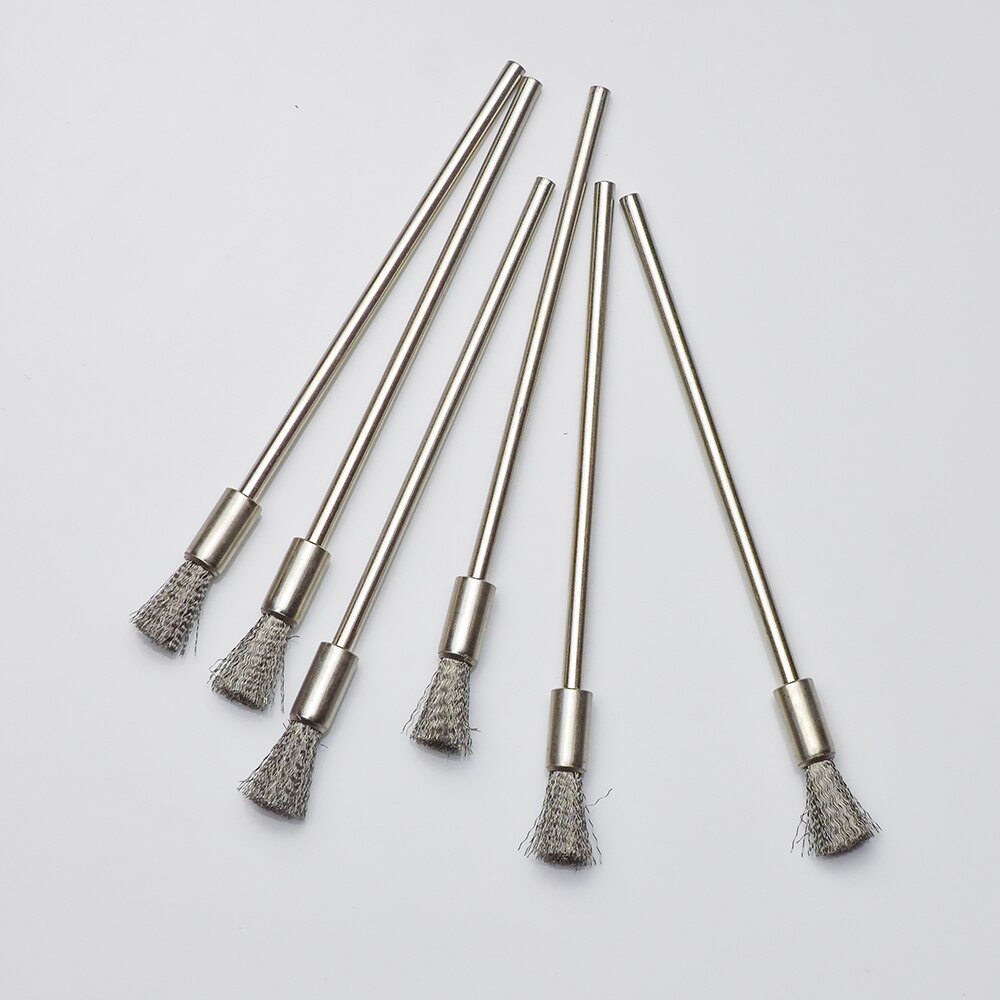 Brosse de roue en fil d&#39;acier inoxydable 3 pièces/ensemble, outil rotatif pour Mini perceuse Dremel polissage Dremel bobine atomiseur nettoyage