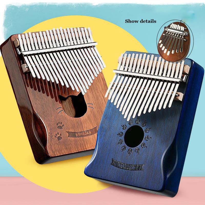 Kalimba 17 key Thumb Piano Mbira Music Box Finger Piano Calimba 21 30 Keys Mahogany Wooden Acacia Musical Instruments machine