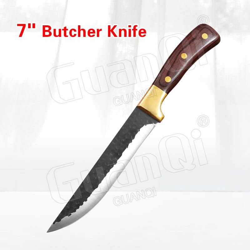 Stainless Steel Boning Knife Kitchen Knife Forged Butcher Knife Handmade Meat Cleaver Slicing Chef Knife Slaughter Knife Cutter: Style C