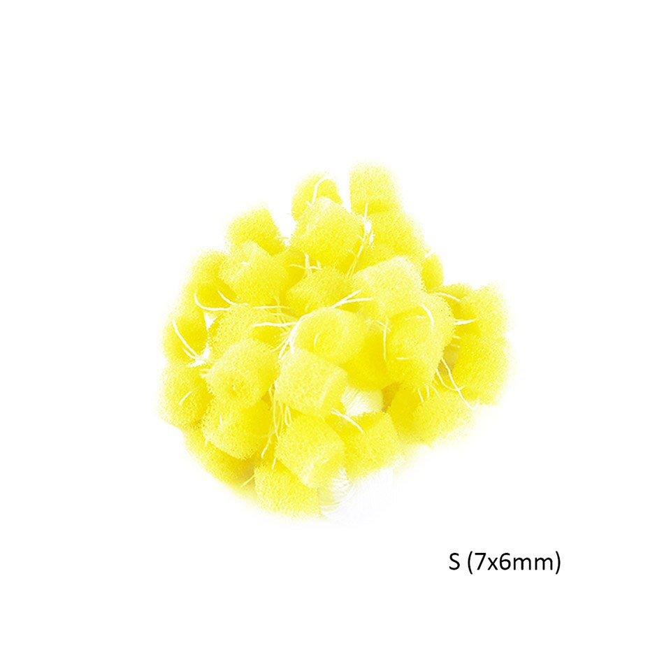 Almohadillas de impresión para los oídos, almohadillas de espuma otobloqueo para los oídos, 50 piezas: Yellow  Dia. 7x6mm